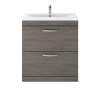 Hudson Reed Grey 2 Drawer Bathroom Vanity Unit &amp; Basin - W800mm