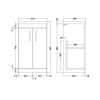 Hudson Reed White 2 Door Bathroom Vanity Unit &amp; basin - W500mm