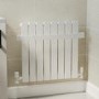 GRADE A2 - White Horizontal Single Panel Radiator with Heated Towel Bar 600 x 604mm - Mojave