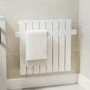 GRADE A2 - White Horizontal Single Panel Radiator with Heated Towel Bar 600 x 604mm - Mojave