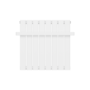 White Horizontal Single Panel Radiator with Heated Towel Bar 600 x 604mm - Mojave