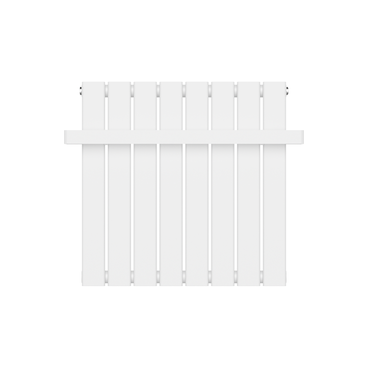 GRADE A2 - White Horizontal Single Panel Radiator with Heated Towel Bar 600 x 604mm - Mojave