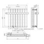 GRADE A2 - White Horizontal Single Panel Radiator with Heated Towel Bar 600 x 604mm - Mojave