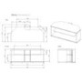 Off The Wall Mono 1000 Walnut TV Cabinet - Up to 55 Inch