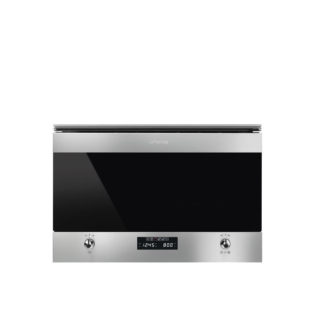 GRADE A2 - Smeg MP322X1 Classic Built-in Microwave Oven And Grill - Stainless Steel