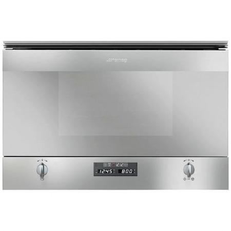 GRADE A1 - Smeg MP422X Cucina 22L Built-in Microwave with Grill Stainless Steel