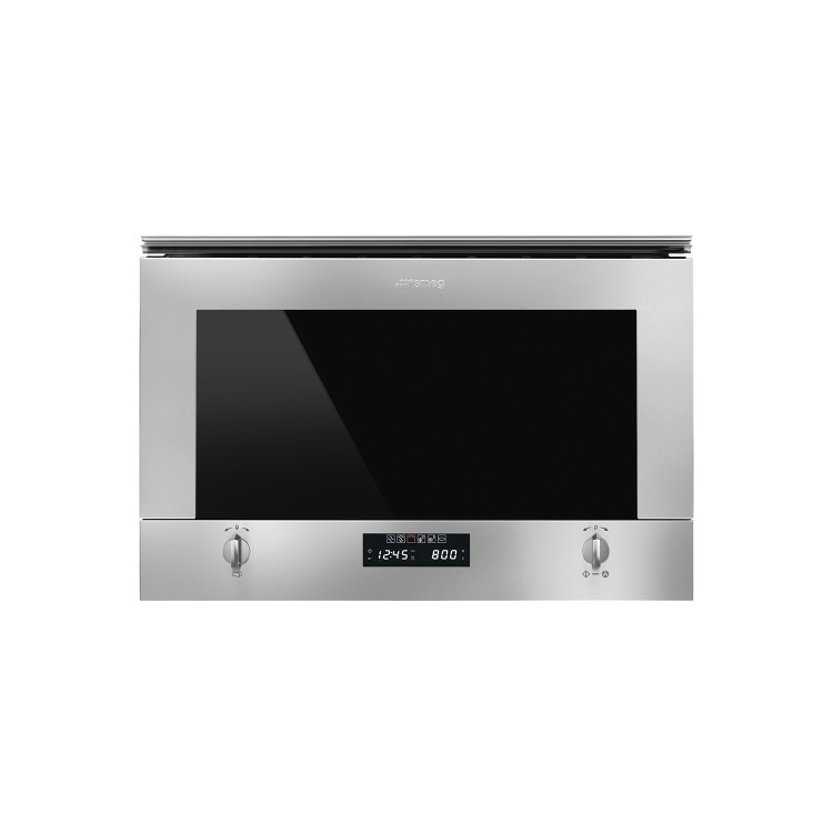 Refurbished Smeg Cucina MP422X1 Built In 22L with Grill 850W Microwave Stainless Steel