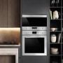 Smeg Cucina Built-In Microwave with Grill - Stainless Steel