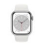 Apple Watch Series 8 GPS + Cellular 45mm Silver Aluminium Case with White Sport Band - Regular