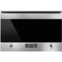 Smeg MP6322X Classic Built-in Microwave with Grill Stainless Steel And Dark Glass - 320mm Depth