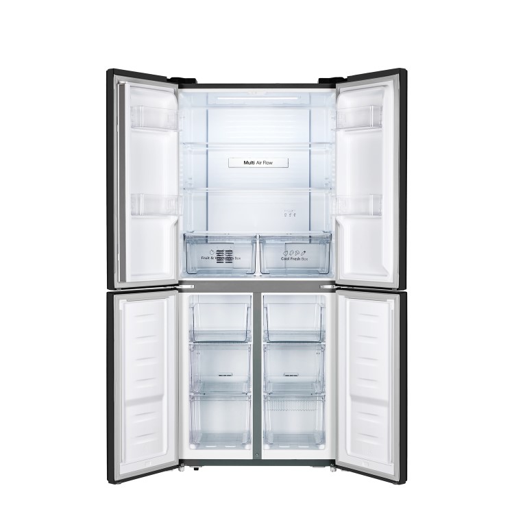 Refurbished Fridgemaster MQ79394EB 427 Litre Frost Free American Fridge Freezer Black