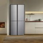 Refurbished MQ79394ES Fridgemaster 427 Litre Four Door American Fridge Freezer - Silver