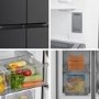 Fridgemaster 427 Litre Four Door American Fridge Freezer - Black