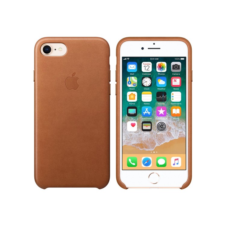 Apple iPhone 7/8 Leather Case - Saddle Brown