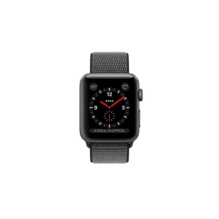 Apple Watch Sport Series 3 GPS + Cellular 42mm Space Grey Aluminium Case with Dark Olive Sport Loop