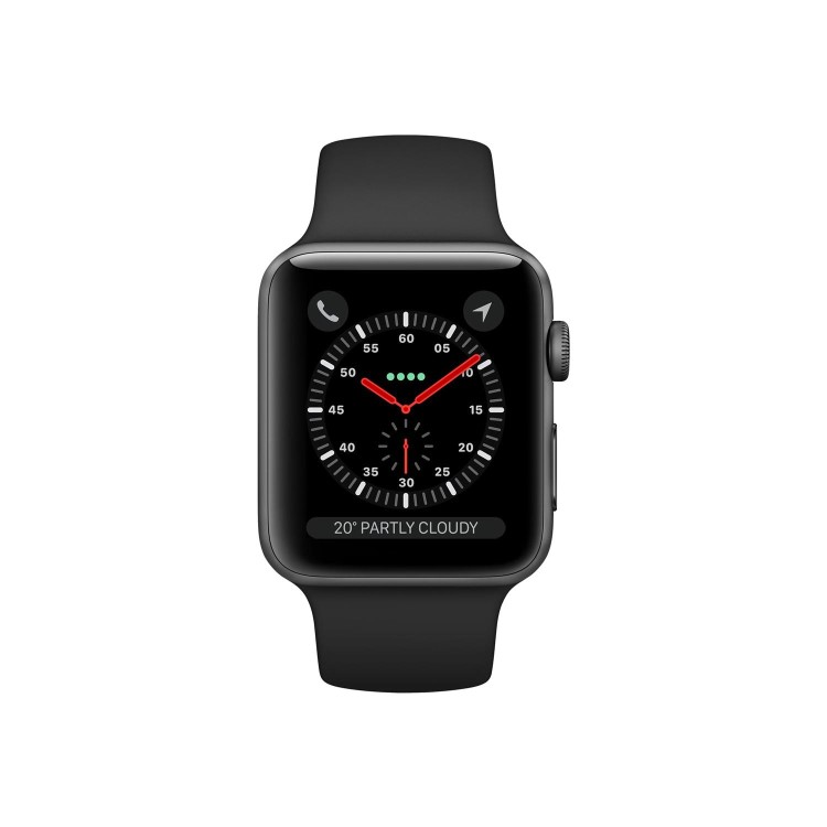 Apple Watch Series 3 GPS 42mm Space Grey Aluminium Case with Black Sport Band