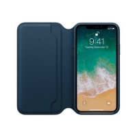 Apple iPhone X Leather Folio - Cosmos Blue