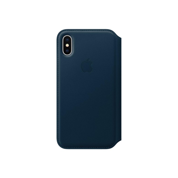 Apple iPhone X Leather Folio - Cosmos Blue