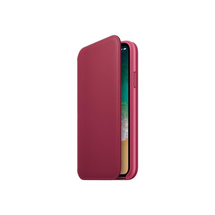 Apple iPhone X Leather Folio - Berry