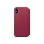 Apple iPhone X Leather Folio - Berry