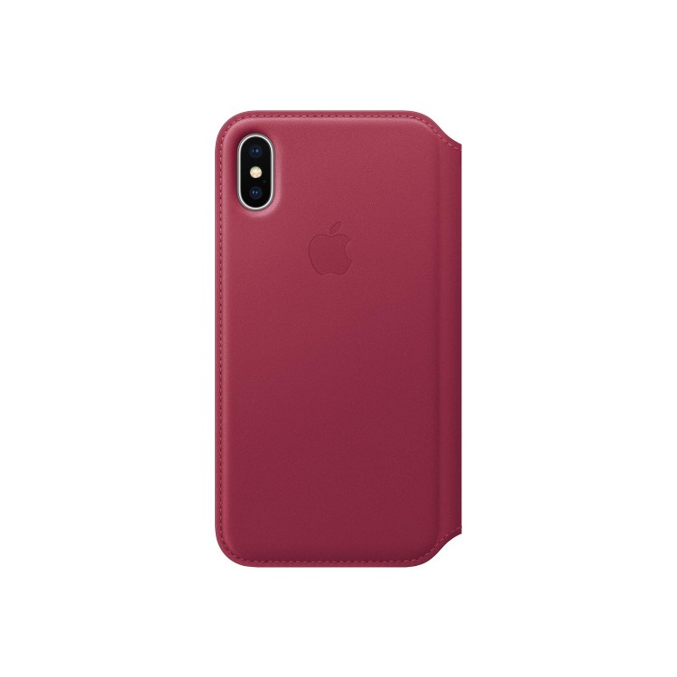 Apple iPhone X Leather Folio - Berry