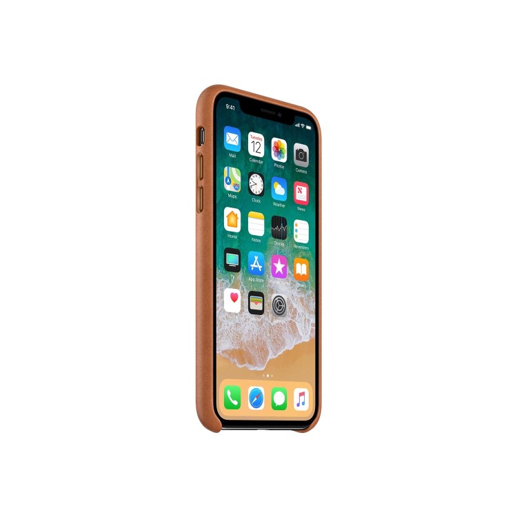 Apple iPhone X Leather Case - Saddle Brown