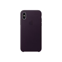 Apple iPhone X Leather Case - Dark Aubergine
