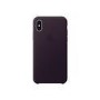 Apple iPhone X Leather Case - Dark Aubergine