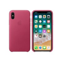 Apple iPhone X Leather Case - Pink Fuchsia