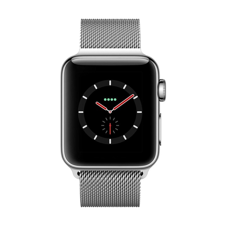 Apple Watch Series 3 GPS + Cell 38mm Stainless Steel Case with Milanese Loop 