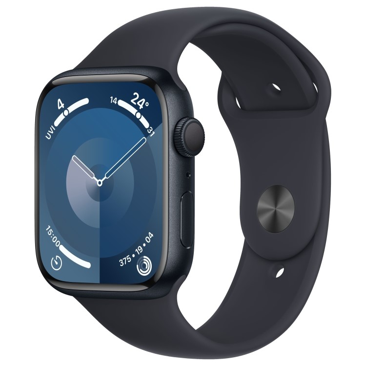 Apple Watch Series 9 GPS 41mm Midnight Aluminium Case with Midnight Sport Band - S/M