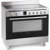 GRADE A1 - Montpellier MR90CEMX 90cm Electric Single Oven Range Cooker With Ceramic Hob Stainless Steel