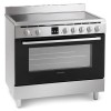 Refurbished Montpellier 90cm Electric Single Oven Range Cooker With Ceramic Hob Stainless Steel