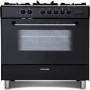 GRADE A3 - Montpellier MR91DFMK 90cm Single Cavity Dual Fuel Range Cooker - Black