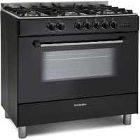 GRADE A3 - Montpellier MR91DFMK 90cm Single Cavity Dual Fuel Range Cooker - Black