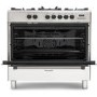 GRADE A2 - Montpellier MR91DFMX 90cm Single Cavity Dual Fuel Range Cooker - Stainless Steel