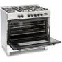 GRADE A2 - Montpellier MR91DFMX 90cm Single Cavity Dual Fuel Range Cooker - Stainless Steel