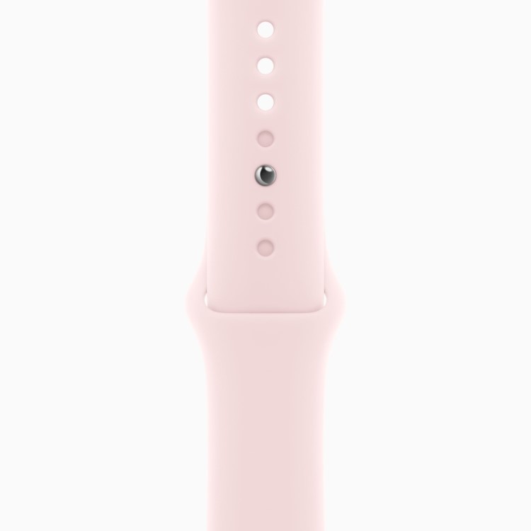 Apple Watch Series 9 GPS 41mm Pink Aluminium Case with Light Pink Sport Band - S/M