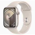 MR973QA/A Apple Watch Series 9 GPS 45mm Starlight Aluminium Case with Starlight Sport Band - M/L
