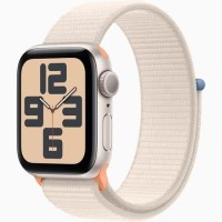 Apple Watch SE 2nd Gen GPS 40mm Starlight Aluminium Case with Starlight Sport Loop
