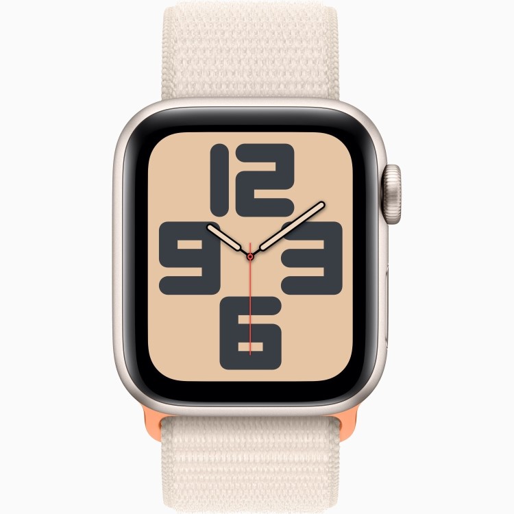 Apple Watch SE 2nd Gen GPS 40mm Starlight Aluminium Case with Starlight Sport Loop