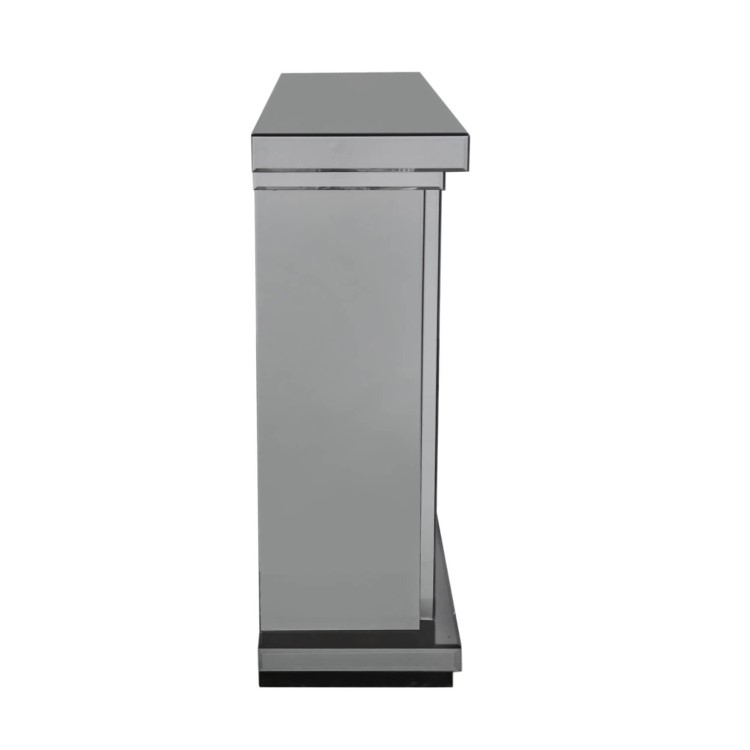 Aurora Boutique Smoked Grey Mirrored Fire Surround with LED Lights