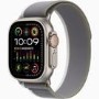 Apple Watch Ultra 2 GPS + Cellular 49mm Titanium Case with Green/Grey Trail Loop - S/M
