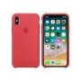 iPhone X Silicone Case - Red Raspberry