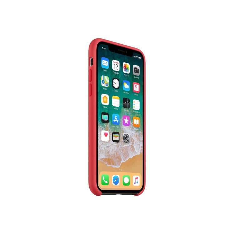iPhone X Silicone Case - Red Raspberry