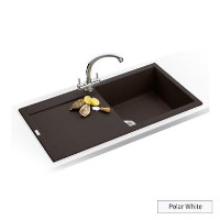 Franke MRG611PWDP Maris Single Bowl Granite Sink and Tap Propack - Polar White