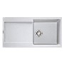 Single Bowl Inset White Composite Kitchen Sink with Reversible Drainer - Franke Maris Polar White