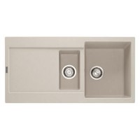 1.5 Bowl Inset Cream Composite Kitchen Sink with Reversible Drainer -Franke Maris MRG 651 1.5 Bowl Inset Cream Composite Kitchen Sink with Reversible Drainer -Franke Maris MRG 651