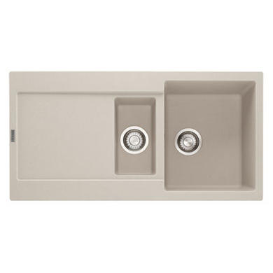 1.5 Bowl Inset Cream Composite Kitchen Sink with Reversible Drainer -Franke Maris MRG 651