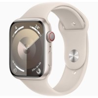 Apple Watch Series 9 GPS + Cellular 41mm Starlight Aluminium Case with Starlight Sport Band - M/L